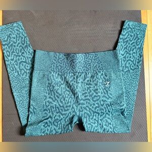 Gymshark Teal Adapt Animal Seamless Leggings